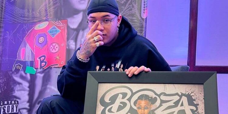 Boza recibe Discos de Platino durante su visita a Chile