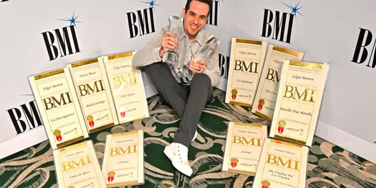 Edgar Barrera gana a lo grande en la 30ª Edición de los Premios BMI Latinos